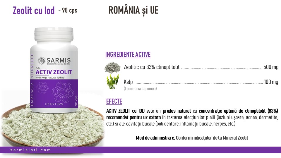 Supliment alimentar Activ Protect Zeolit cu Iod, pentru uz extern in afectiunile pielii, 90 capsule 11 Supliment alimentar Activ Protect Zeolit cu Iod, pentru uz extern in afectiunile pielii, 90 capsule
