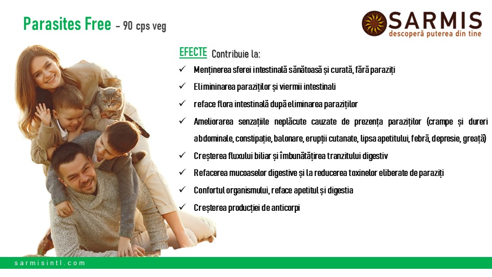 Supliment alimentar Parasites Free, pentru comfortul organismului, 90 capsule vegane 2 Supliment alimentar Parasites Free, pentru comfortul organismului, 90 capsule vegane