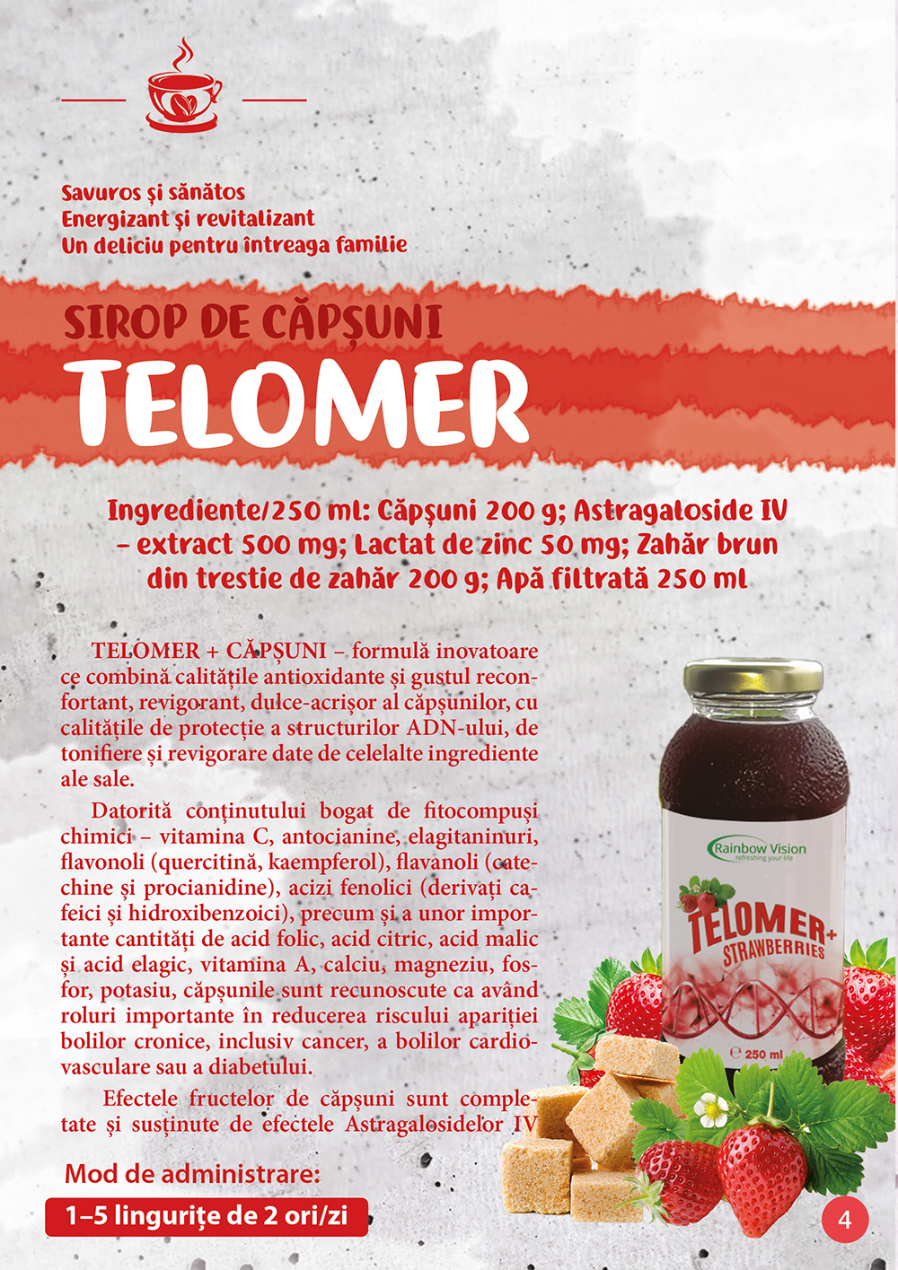 Sirop de capsuni Telomer, 250 ml 5 Sirop de capsuni Telomer, 250 ml