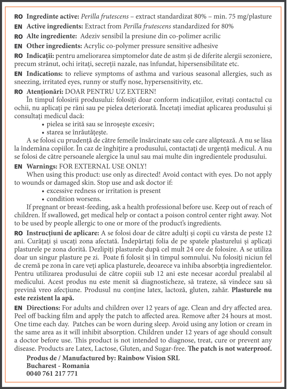 Plasturi impotriva alergiilor, 24 buc 6 Plasturi impotriva alergiilor, 24 buc