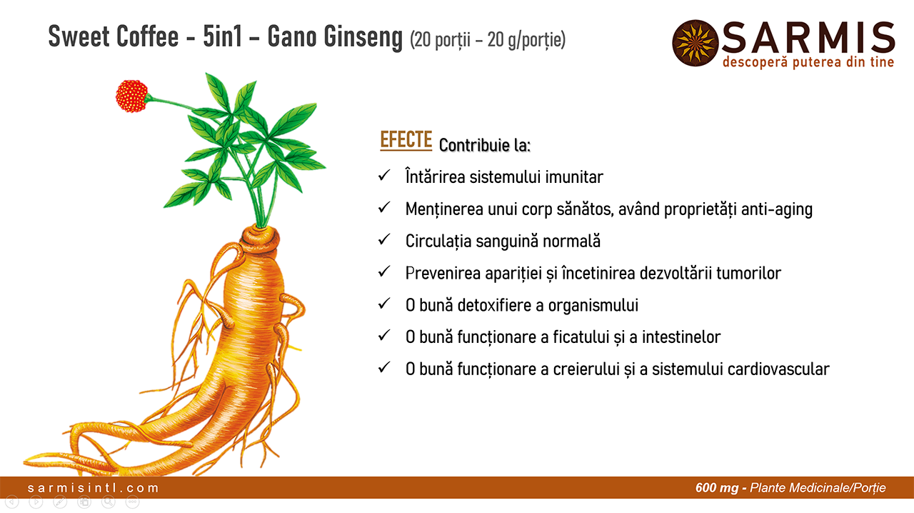 Cafea arabica, instant, 5 in 1, Gano Ginseng, 400g, 20 de portii 6 Cafea arabica, instant, 5 in 1, Gano Ginseng, 400g, 20 de portii