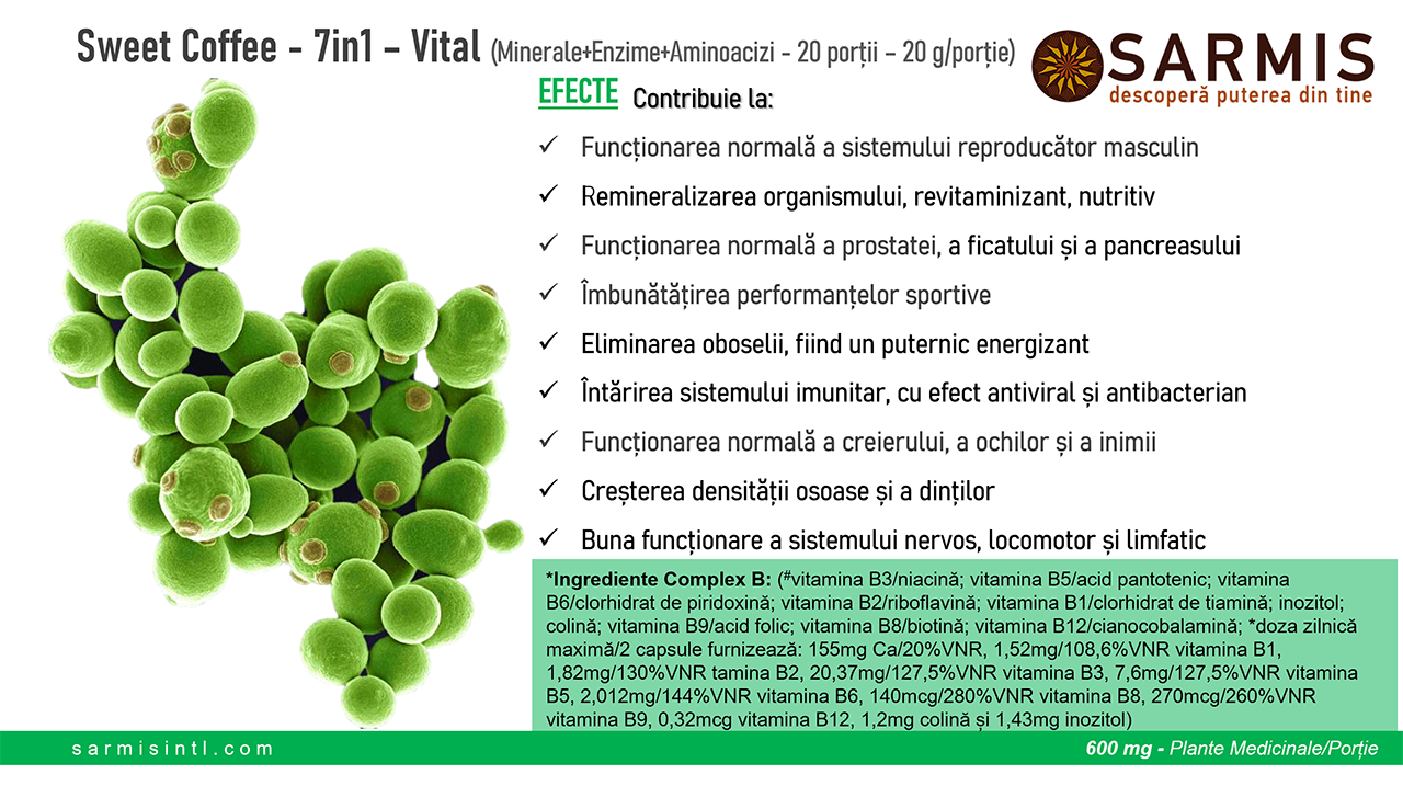 Cafea arabica, instant, 7in1, VMA , Vital, 20 de portii,, 400g 6 Cafea arabica, instant, 7in1, VMA , Vital, 20 de portii,, 400g