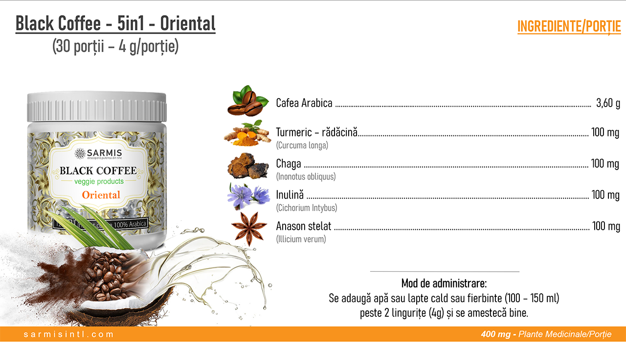Cafea arabica, neagra orientala, 120 g 5 Cafea arabica, neagra orientala, 120 g