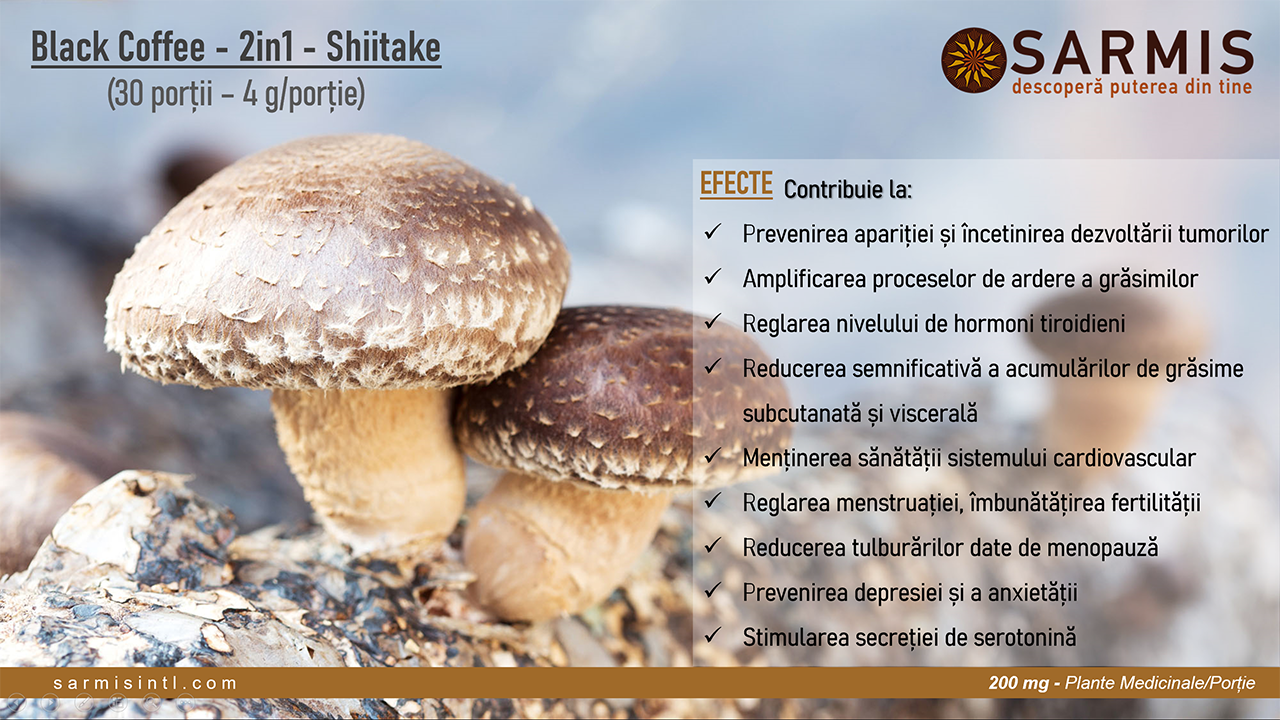Cafea arabica, neagra cu Shiitake, 120 g 6 Cafea arabica, neagra cu Shiitake, 120 g